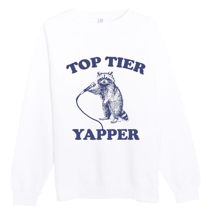 Vintage Top Tier Yapper Meme Retro Cartoon Premium Crewneck Sweatshirt