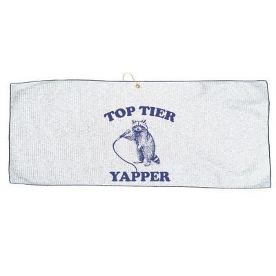 Vintage Top Tier Yapper Meme Retro Cartoon Large Microfiber Waffle Golf Towel