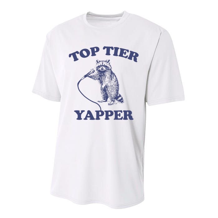 Vintage Top Tier Yapper Meme Retro Cartoon Performance Sprint T-Shirt