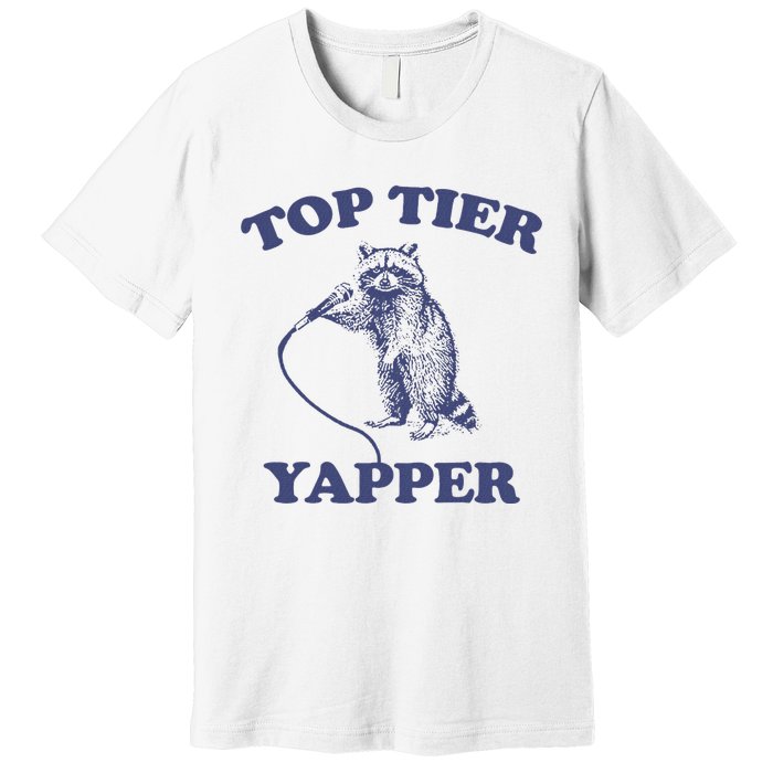 Vintage Top Tier Yapper Meme Retro Cartoon Premium T-Shirt