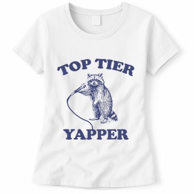 Vintage Top Tier Yapper Meme Retro Cartoon Womens T-Shirt