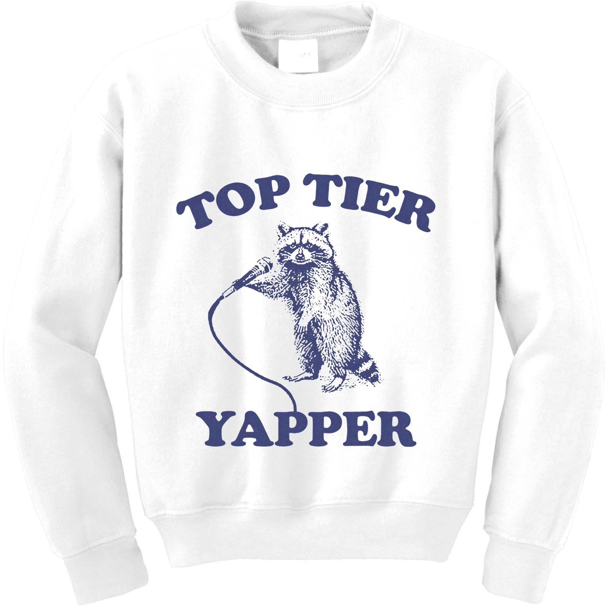Vintage Top Tier Yapper Meme Retro Cartoon Kids Sweatshirt