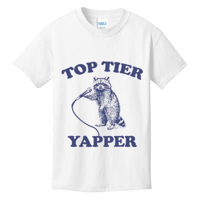 Vintage Top Tier Yapper Meme Retro Cartoon Kids T-Shirt