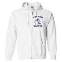 Vintage Top Tier Yapper Meme Retro Cartoon Full Zip Hoodie