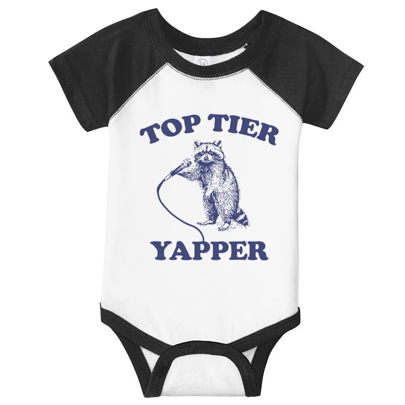 Vintage Top Tier Yapper Meme Retro Cartoon Infant Baby Jersey Bodysuit