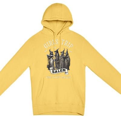 Vintage Trip To Salem Time To Get Wicked Halloween Premium Pullover Hoodie