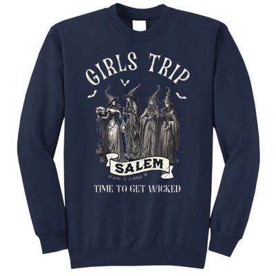 Vintage Trip To Salem Time To Get Wicked Halloween Tall Sweatshirt