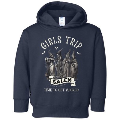 Vintage Trip To Salem Time To Get Wicked Halloween Toddler Hoodie