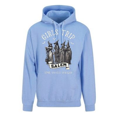 Vintage Trip To Salem Time To Get Wicked Halloween Unisex Surf Hoodie