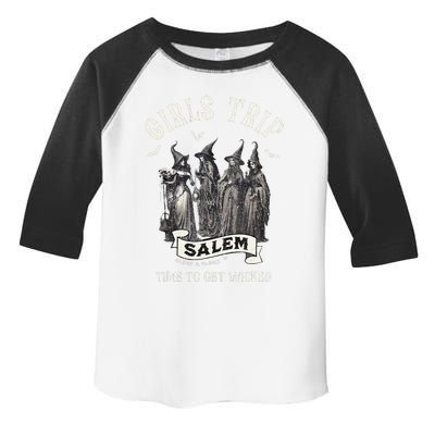 Vintage Trip To Salem Time To Get Wicked Halloween Toddler Fine Jersey T-Shirt