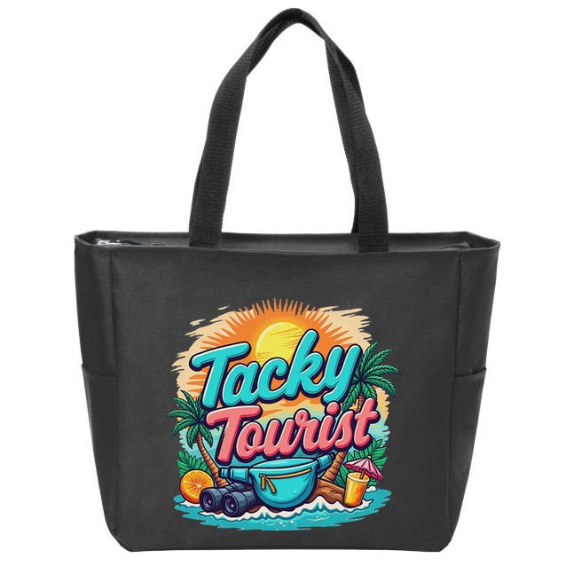 Vacay Tacky Tourist Outfit Wacky Tacky Costume Idea Tacky Zip Tote Bag