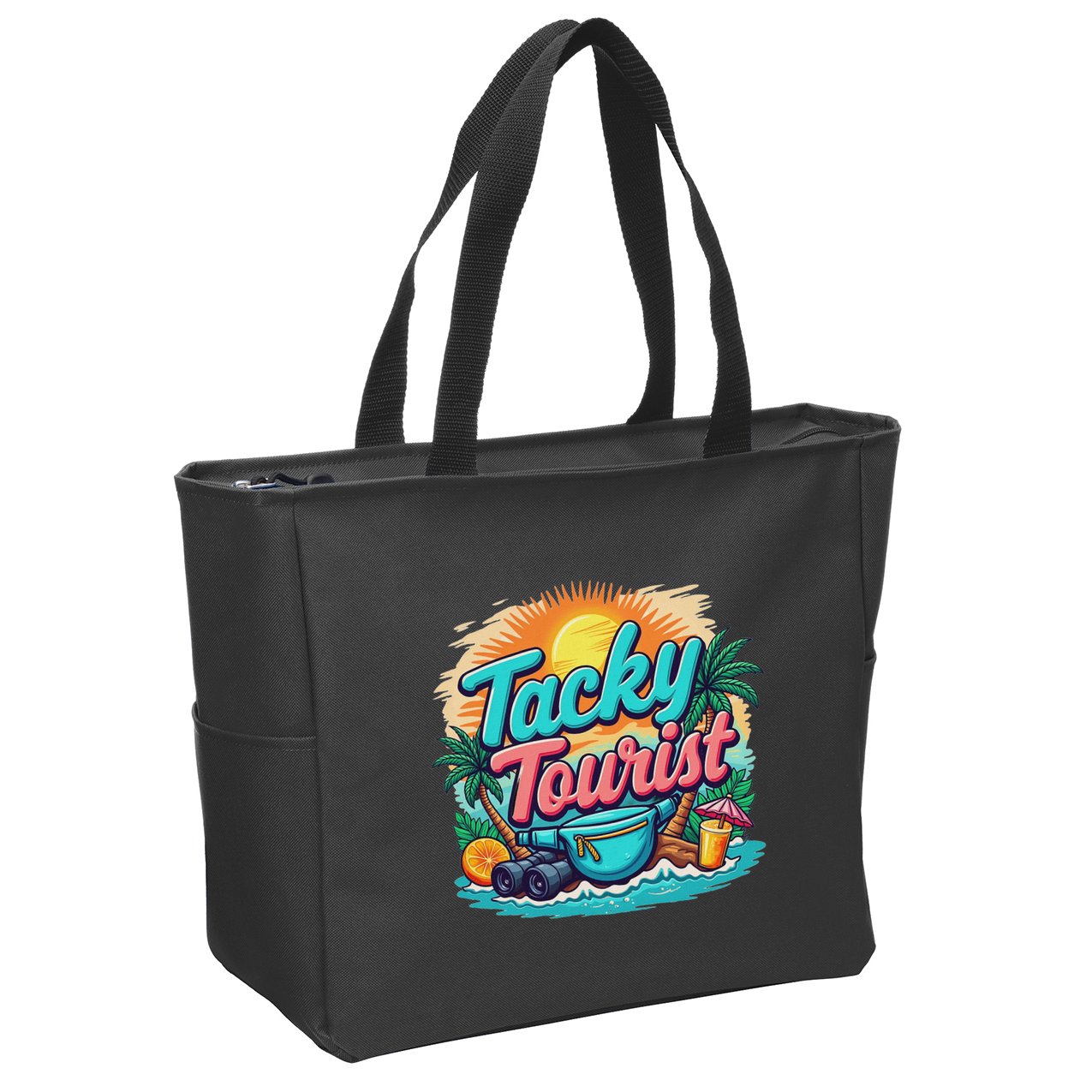 Vacay Tacky Tourist Outfit Wacky Tacky Costume Idea Tacky Zip Tote Bag