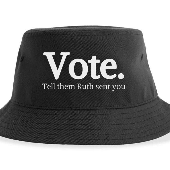 Vote Tell Them Ruth Sent You Humor Sustainable Bucket Hat