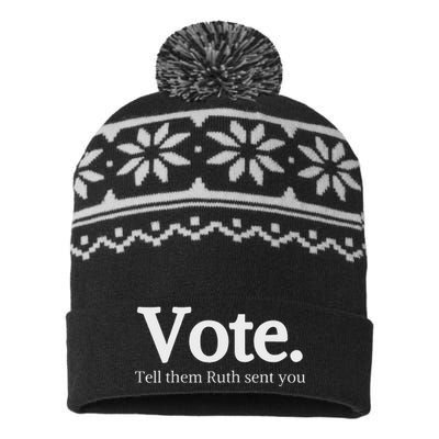 Vote Tell Them Ruth Sent You Humor USA-Made Snowflake Beanie