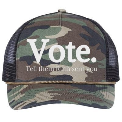 Vote Tell Them Ruth Sent You Humor Retro Rope Trucker Hat Cap