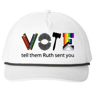 Vote Tell Them Ruth Sent You Snapback Five-Panel Rope Hat