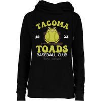 Vintage Tacoma Toads Retro Minor League Baseball Team Womens Funnel Neck Pullover Hood