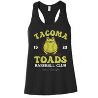 Vintage Tacoma Toads Retro Minor League Baseball Team Women's Racerback Tank