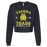 Vintage Tacoma Toads Retro Minor League Baseball Team Cropped Pullover Crew