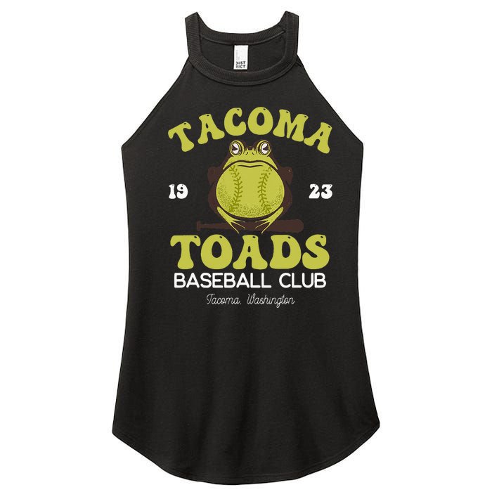 Vintage Tacoma Toads Retro Minor League Baseball Team Women's Perfect Tri Rocker Tank