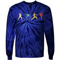 Vintage Taekwondo Tae Kwon Do Fighter Tie-Dye Long Sleeve Shirt