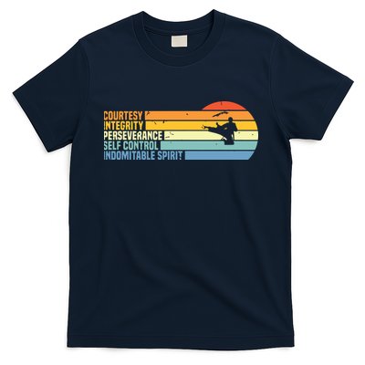 Vintage Taekwondo Tenets Martial Arts Graphic Tee T-Shirt