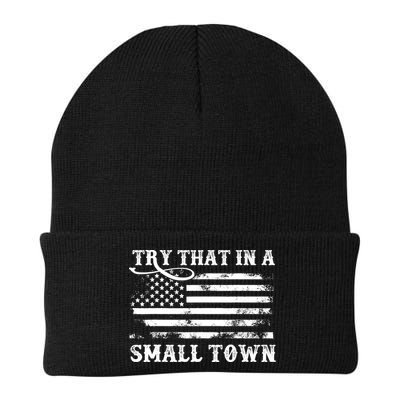 Vintage Cowboy Flag USA Beanie