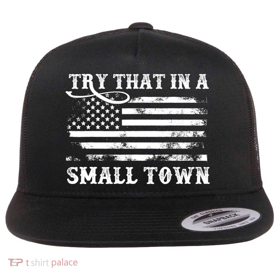 Vintage Cowboy Flag USA Flatbill Hat