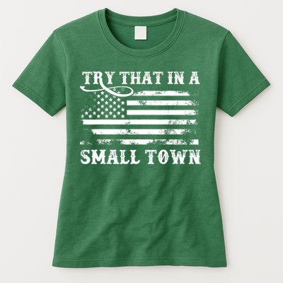 Vintage Cowboy Flag USA Womens T-Shirt