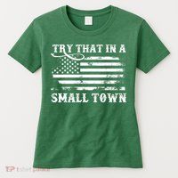 Vintage Cowboy Flag USA Womens T-Shirt