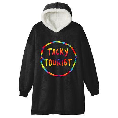 Vacation Tacky Tourist Costume Tie Dye Tacky Traveler Day Hooded Wearable Blanket