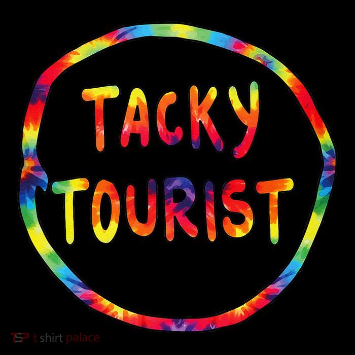 Vacation Tacky Tourist Costume Tie Dye Tacky Traveler Day Premium T-Shirt
