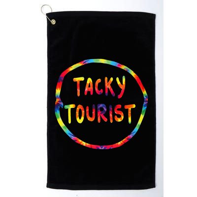 Vacation Tacky Tourist Costume Tie Dye Tacky Traveler Day Golf Towel