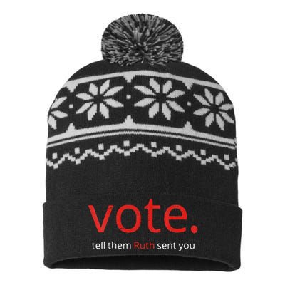 Vote Tell Them Ruth Sent You Funny American USA-Made Snowflake Beanie