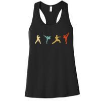 Vintage Taekwondo Tae Kwon Do Fighter Women's Racerback Tank