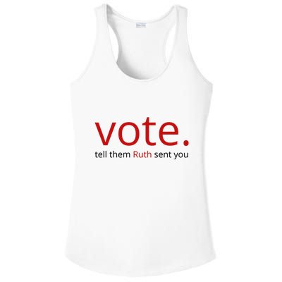 Vote Tell Them Ruth Sent You Funny American Ladies PosiCharge Competitor Racerback Tank