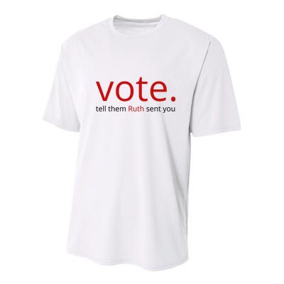 Vote Tell Them Ruth Sent You Funny American Youth Performance Sprint T-Shirt