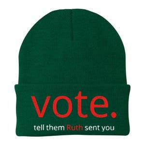 Vote Tell Them Ruth Sent You Funny American Women Saying Knit Cap Winter Beanie