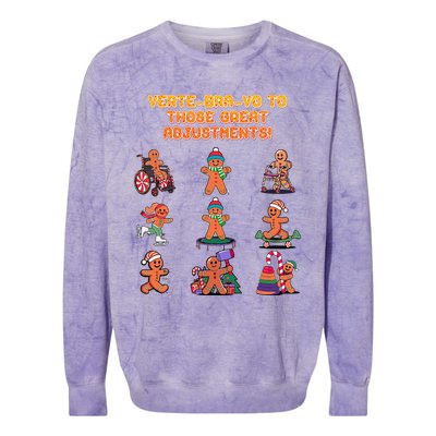 Vertebravo To Those Great Adjustments Chiropractor Colorblast Crewneck Sweatshirt