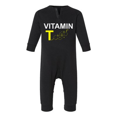 Vitamin T Testosterone Bodybuilding Weightlifting Infant Fleece One Piece