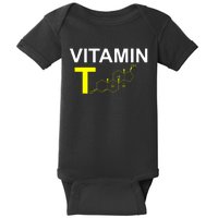 Vitamin T Testosterone Bodybuilding Weightlifting Baby Bodysuit