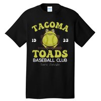 Vintage Tacoma Toads Retro Minor League Baseball Team Tall T-Shirt