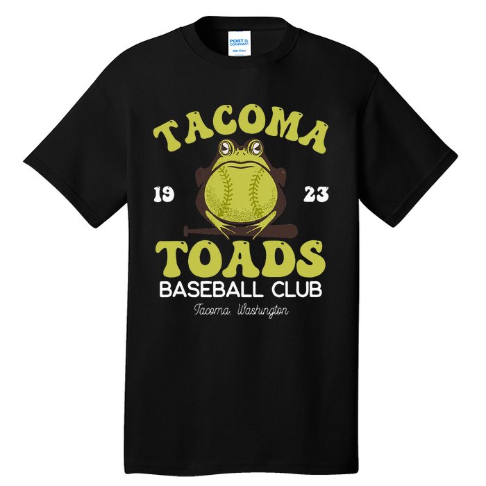 Vintage Tacoma Toads Retro Minor League Baseball Team Tall T-Shirt