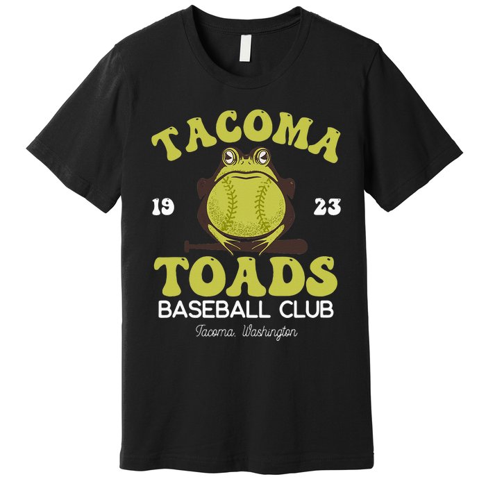 Vintage Tacoma Toads Retro Minor League Baseball Team Premium T-Shirt