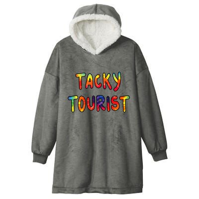 Vacation Tacky Tourist Costume Tie Dye Tacky Traveler Day Hooded Wearable Blanket