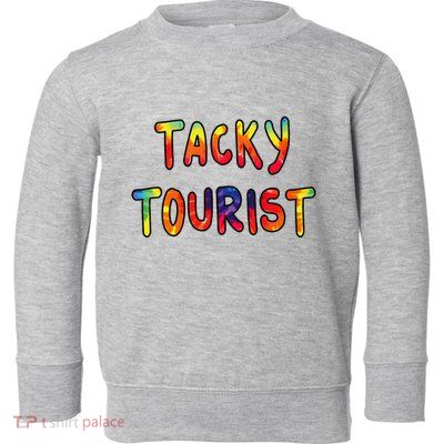 Vacation Tacky Tourist Costume Tie Dye Tacky Traveler Day Toddler Sweatshirt