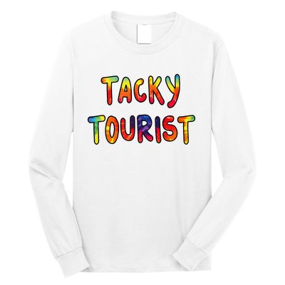 Vacation Tacky Tourist Costume Tie Dye Tacky Traveler Day Long Sleeve Shirt