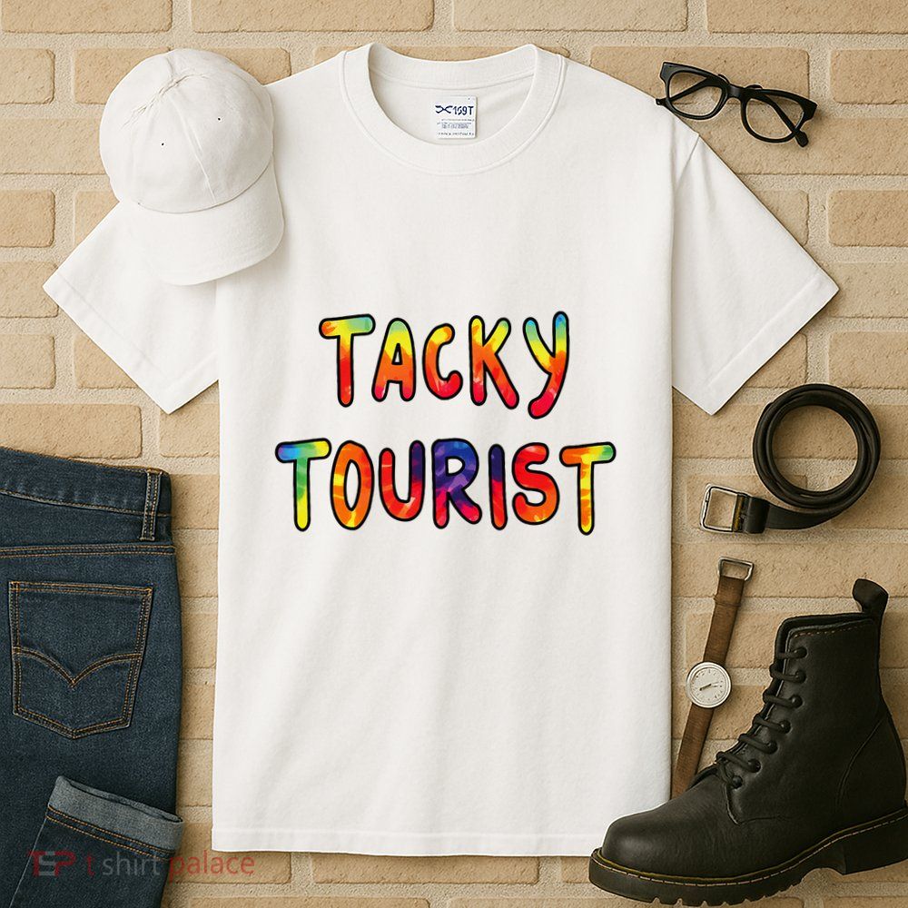 Vacation Tacky Tourist Costume Tie Dye Tacky Traveler Day Tall T-Shirt