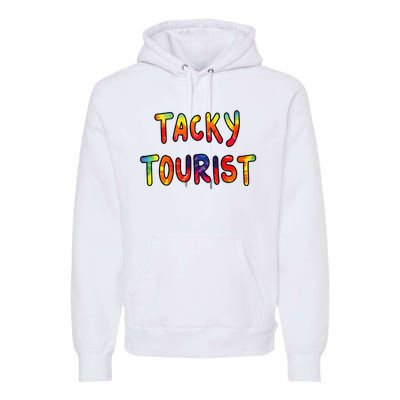 Vacation Tacky Tourist Costume Tie Dye Tacky Traveler Day Premium Hoodie