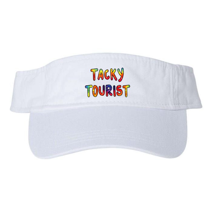 Vacation Tacky Tourist Costume Tie Dye Tacky Traveler Day Visor